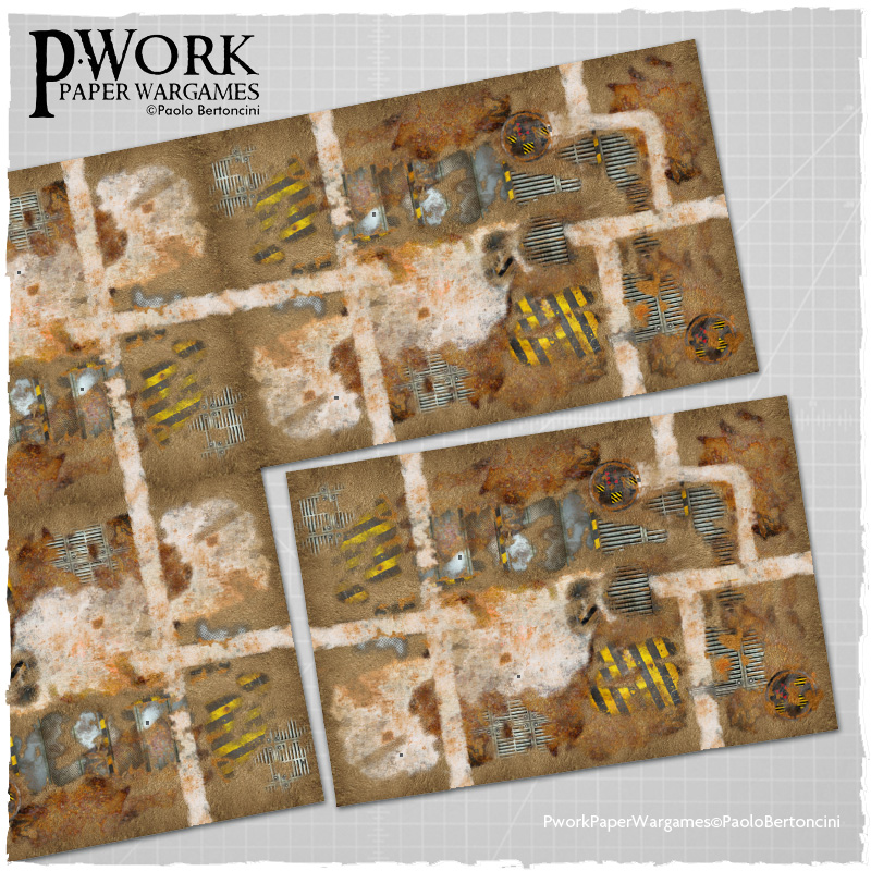 Pwork Wargames science fiction gaming mat: Industrial Ruins