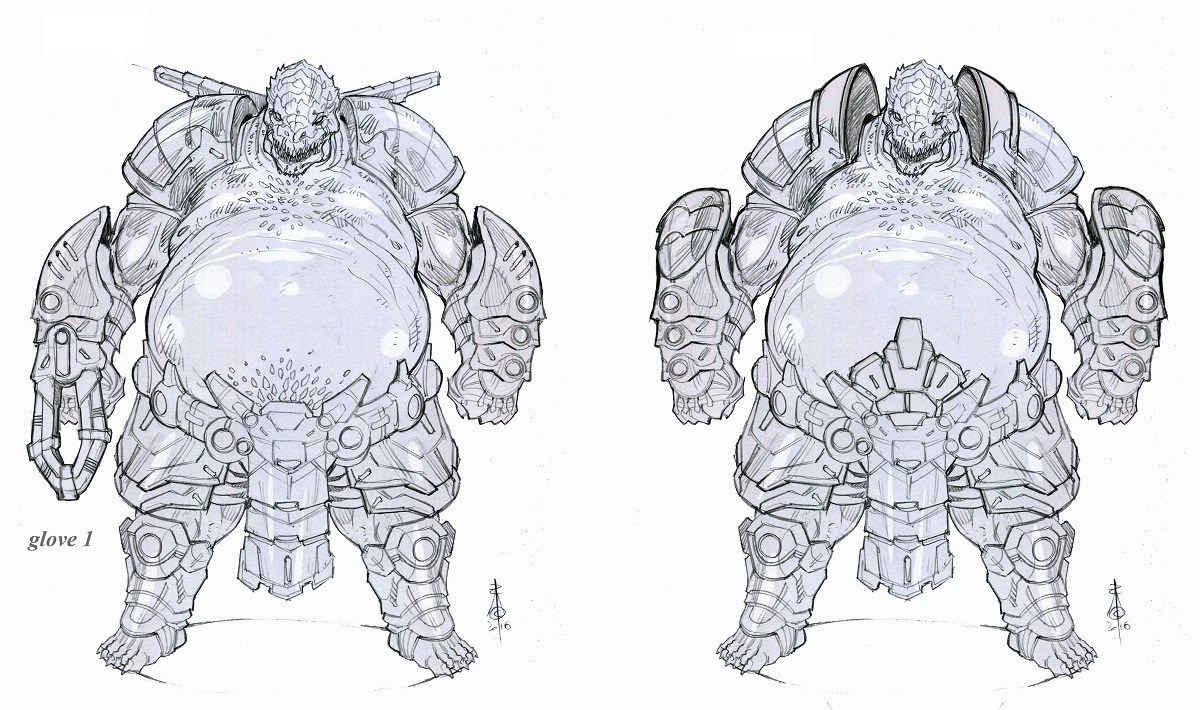 The latest concept art of the Matsudan 'Sumo Lizard' team