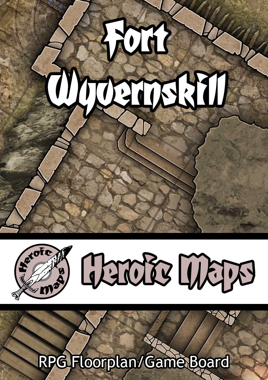 New battlemap from Heroic Maps – Fort Wyvernskill