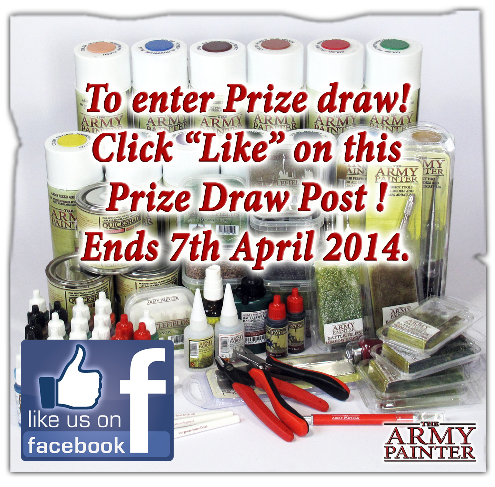 The Army Painter Facebook Prize Draw – last chance !