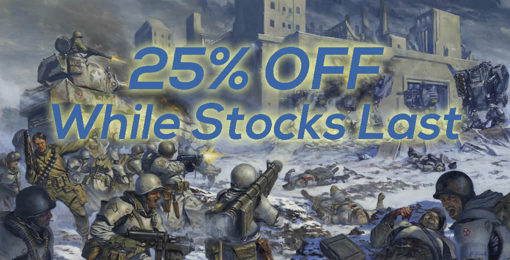 25% off all Dust Tactics Stock.