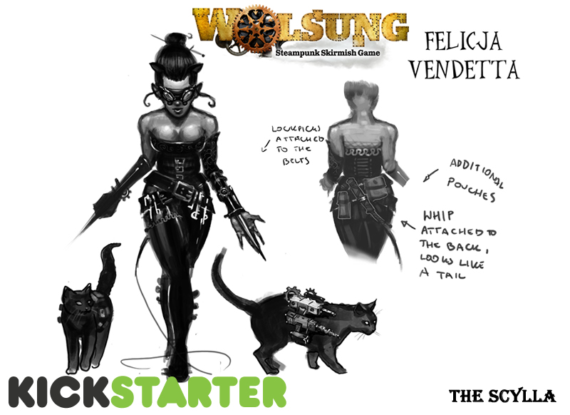 Wolsung SSG – The Scylla – sketches – kickstarter June 2014