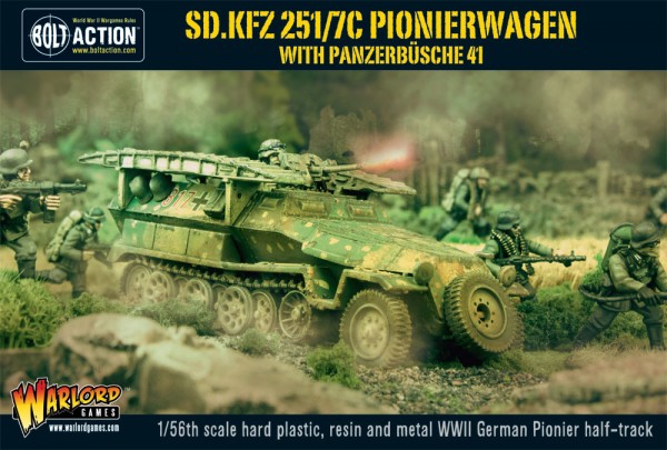 New: Sd.Kfz 251/7C Pionierwagen with panzerbüchse 41
