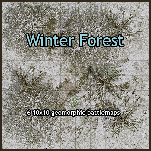 Winter Forest battlemaps – Heroic Maps