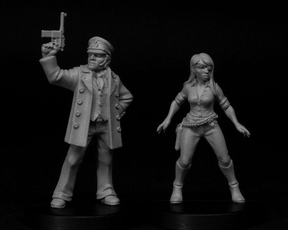 Captain Wolf and Minerva – a Pulp Alley and Statuesque Preview