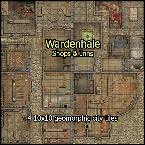 Wardenhale Shops & Inns – RPG Battlemap