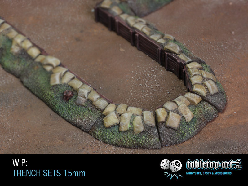 WIP – 15MM TRENCH-SETS AND GUN EMPLACEMENT