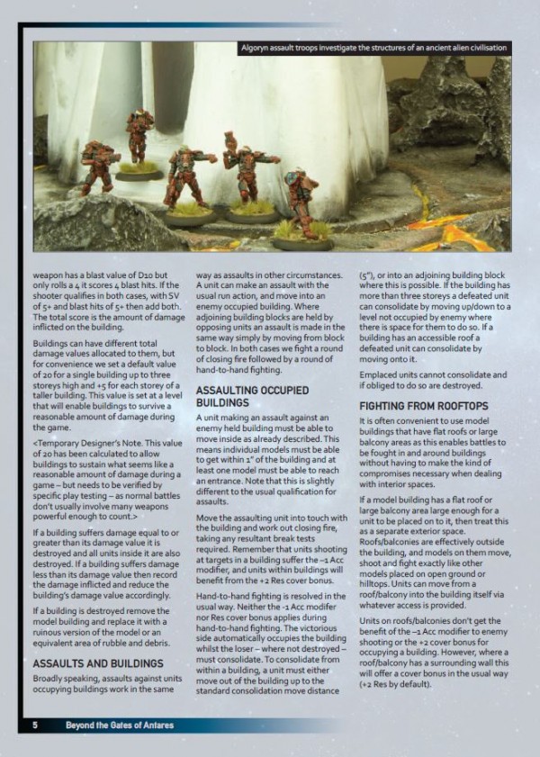 Beyond the Gates of Antares – Building Rules!