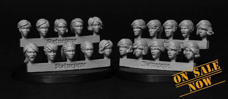 Statuesque – Heroic Scale Heads, now with Berets!