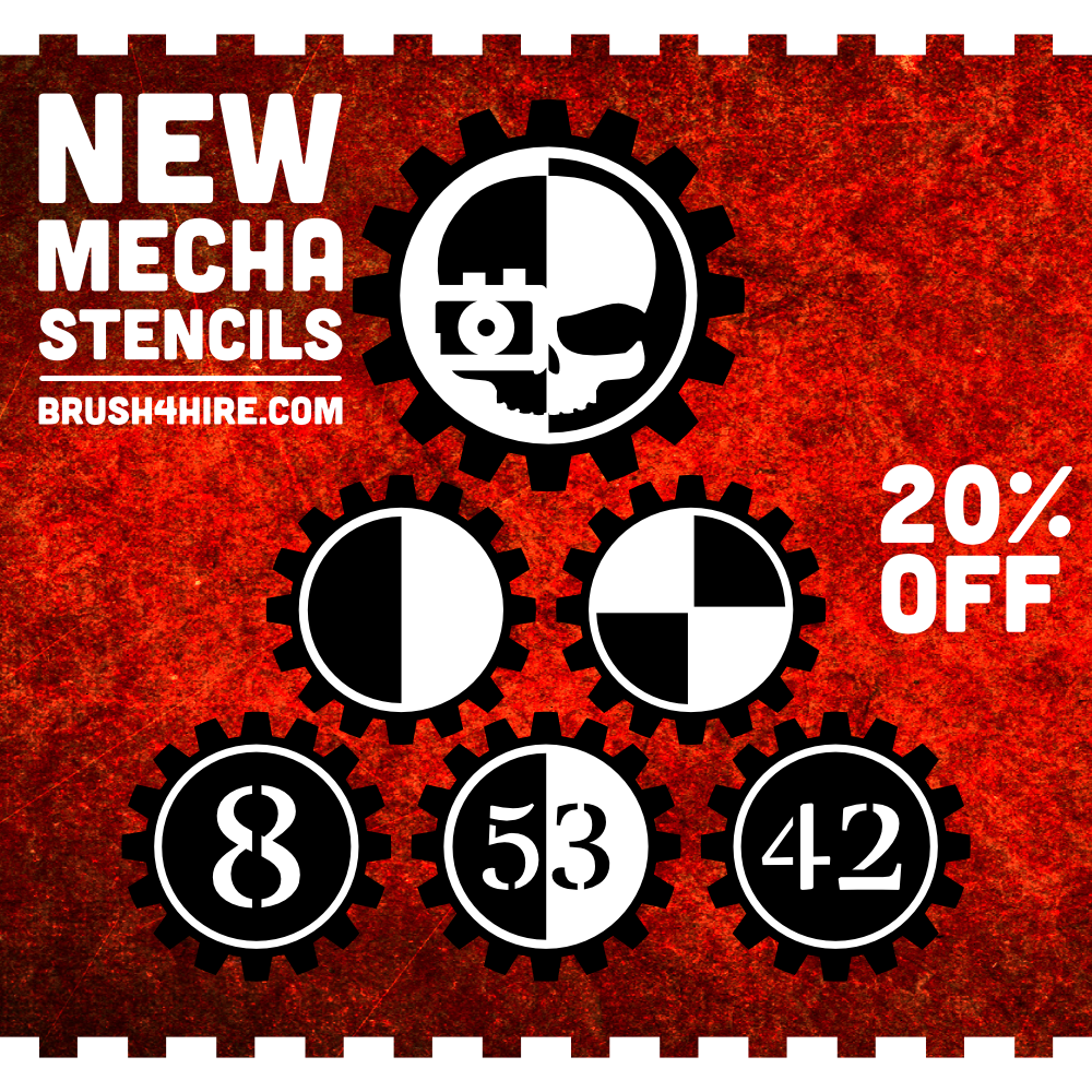 New Mecha Stencil Set on sale for 20% off