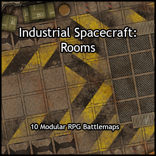 Heroic Maps: Industrial Spacecraft Rooms – Including Free Tile