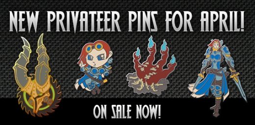 New Privateer Pins for April on Sale Now!