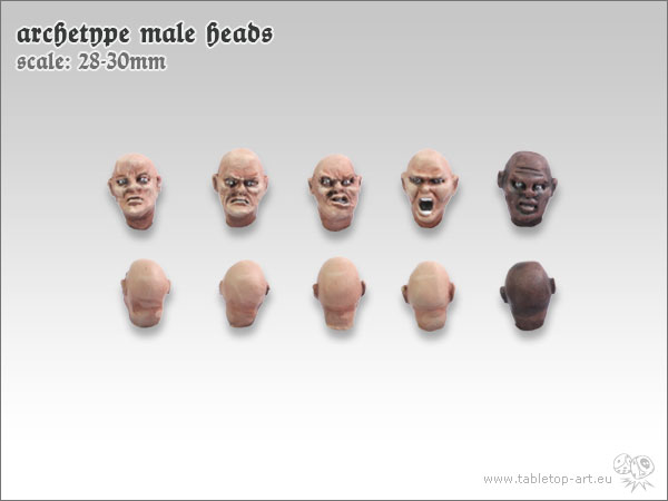 ARCHETYPE MALE HEADS – NOW AVAILABLE