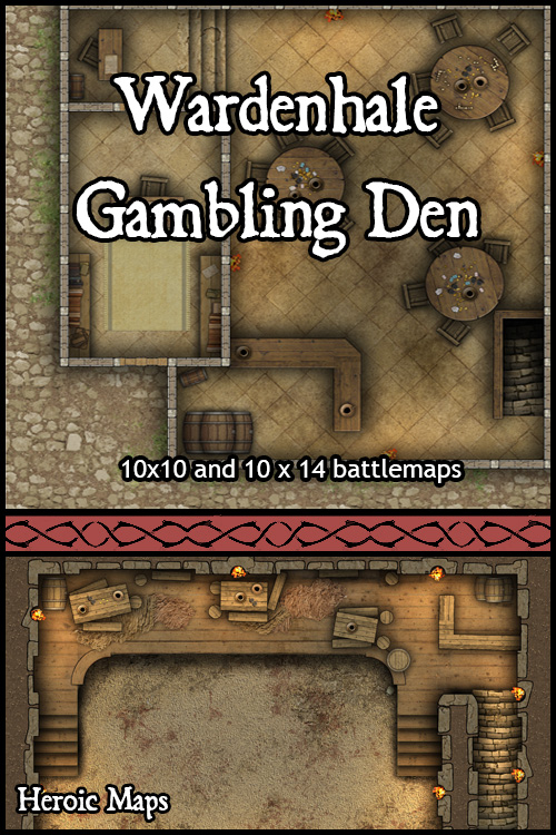 Heroic Maps: Wardenhale Gambling Den battlemap
