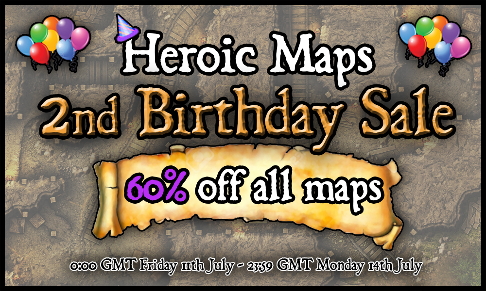 Heroic Maps – 2nd Birthday Sale