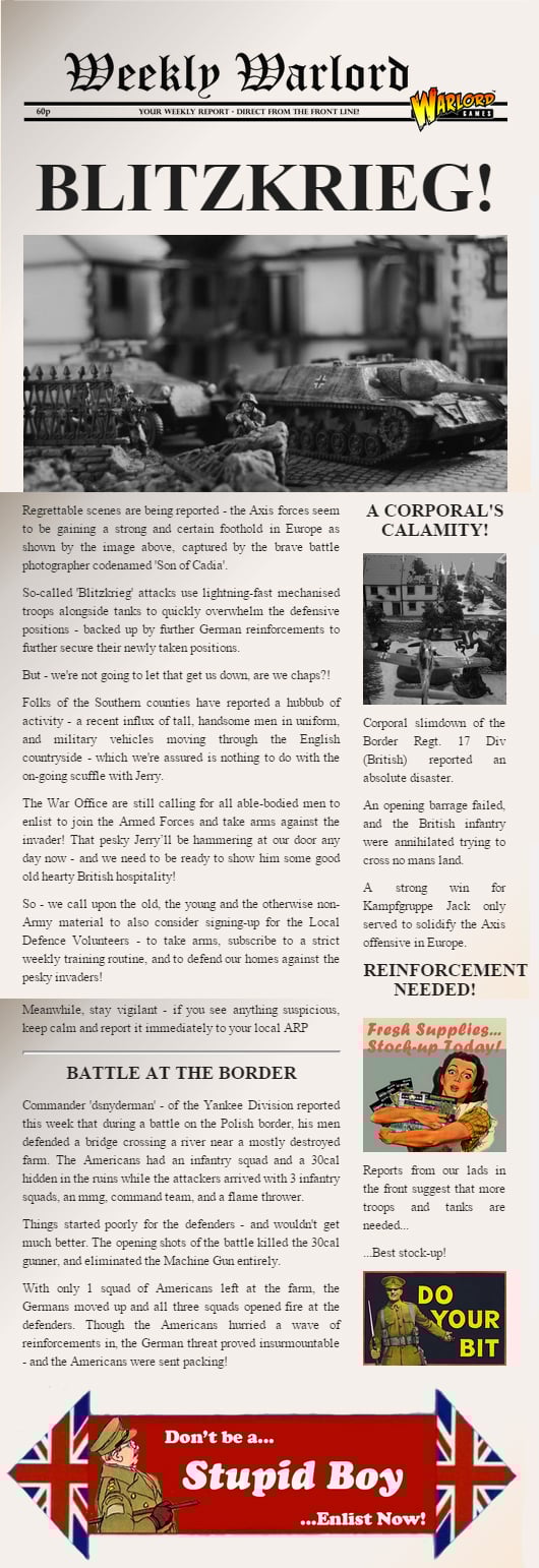 Extra! Extra! Warlord Weekly Issue #3