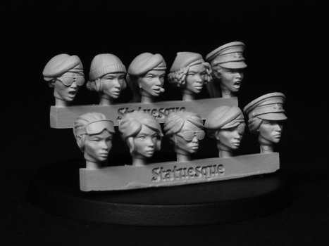 New Heroic Scale Female Heads – by Statuesque