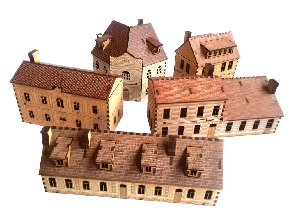 Front Arc announced new 15mm terrain set of 5 city houses