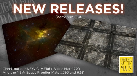 Cigar Box Battle Mats releases NEW City Fight and Space Frontier Battle Mats