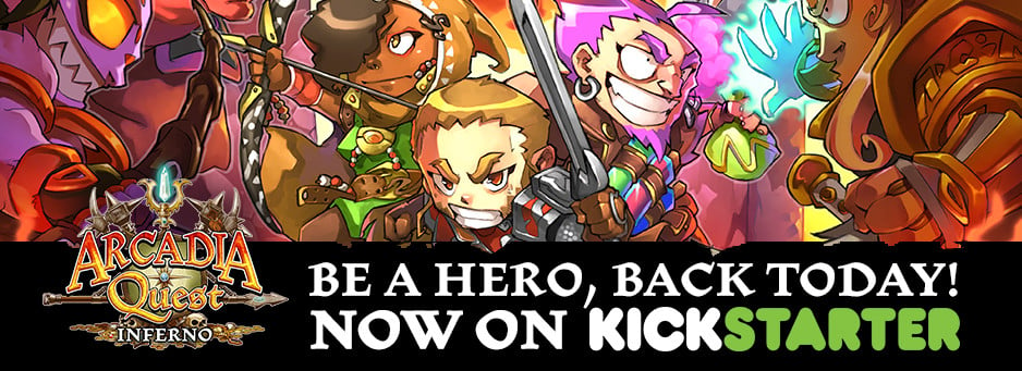 Arcadia Quest: Inferno Live on Kickstarter