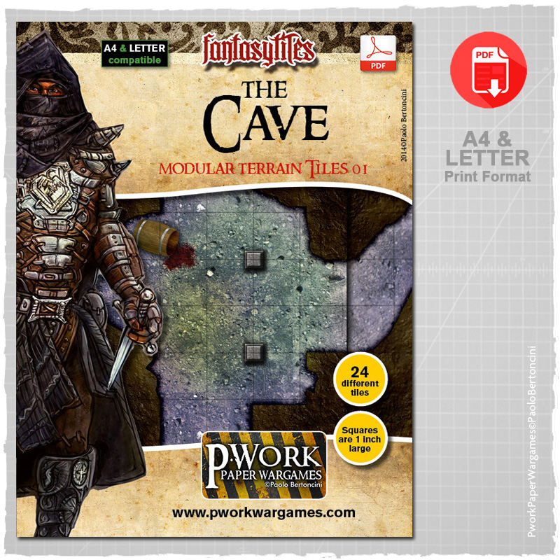 The Cave and The Sewer: Pwork Fantasy Tiles Set