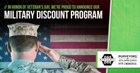 Warsenal Announces Military Discount