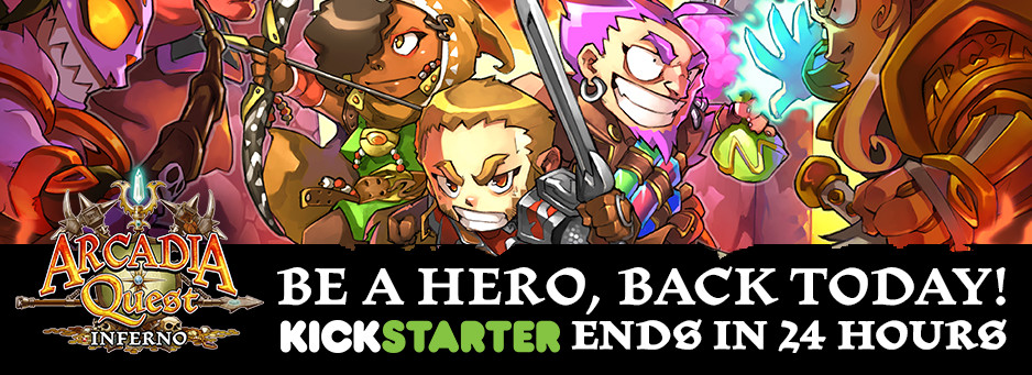 Final 24 Hours: Arcadia Quest Inferno Kickstarter