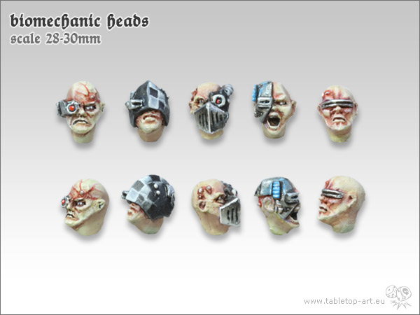 NOW AVAILABLE – BIOMECHANIC HEADS (scale: 28-30mm)