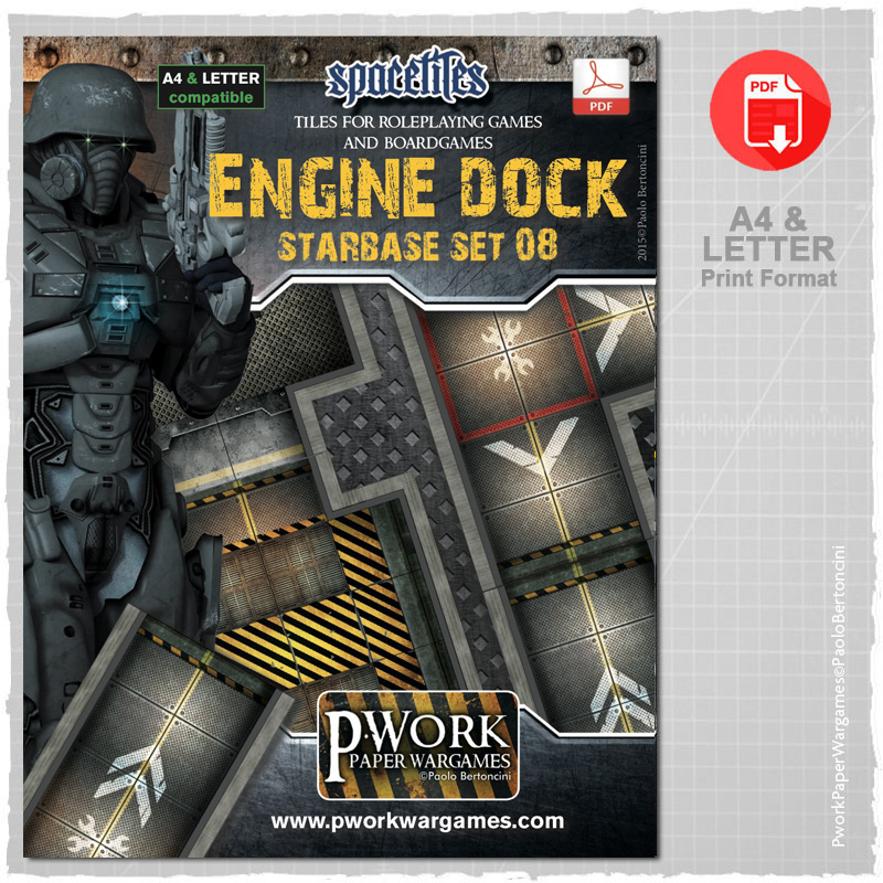 Engine Dock and Hangar: Pwork Space Tiles Set