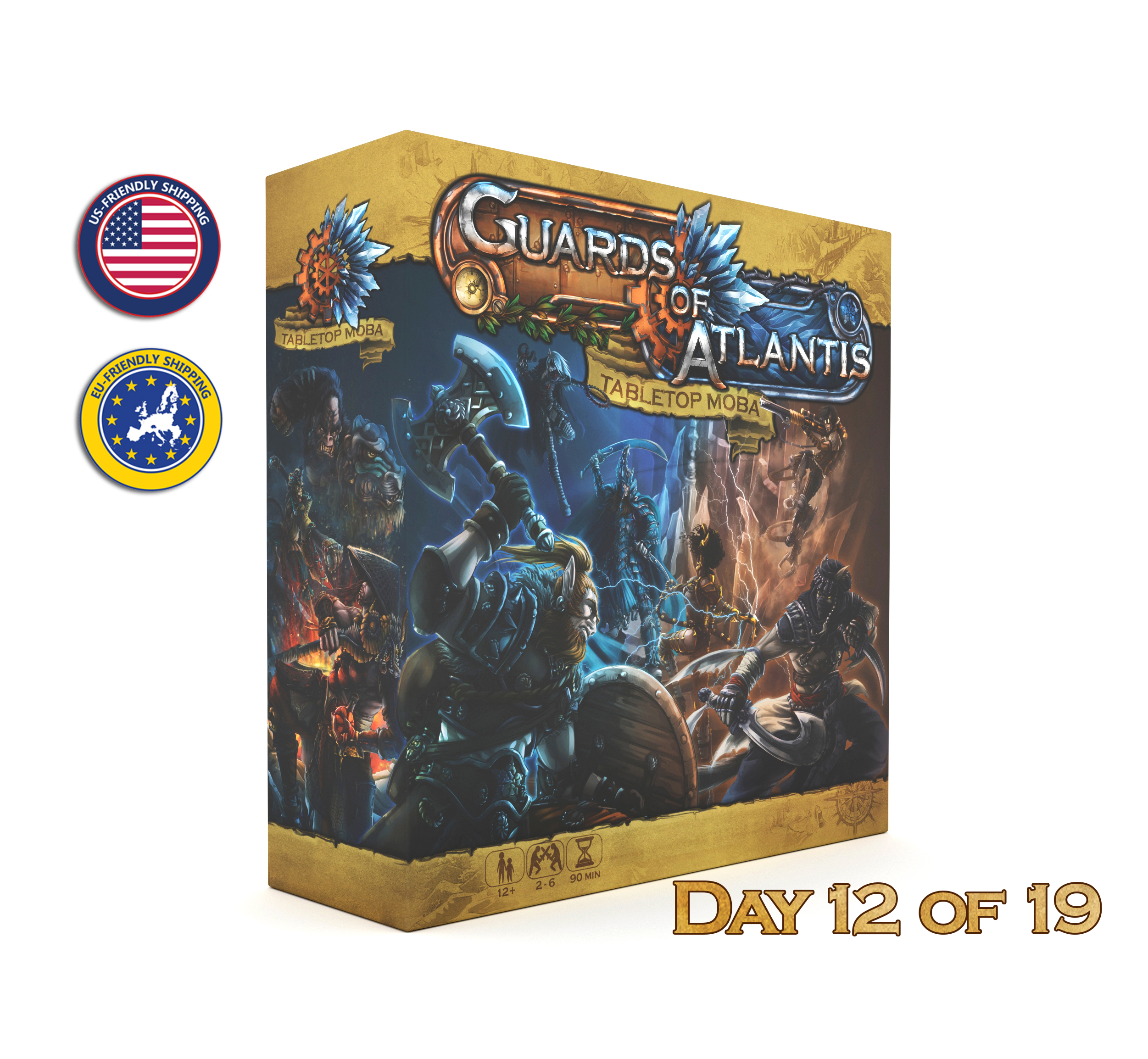 Guards of Atlantis: tabletop MOBA Kickstarter.