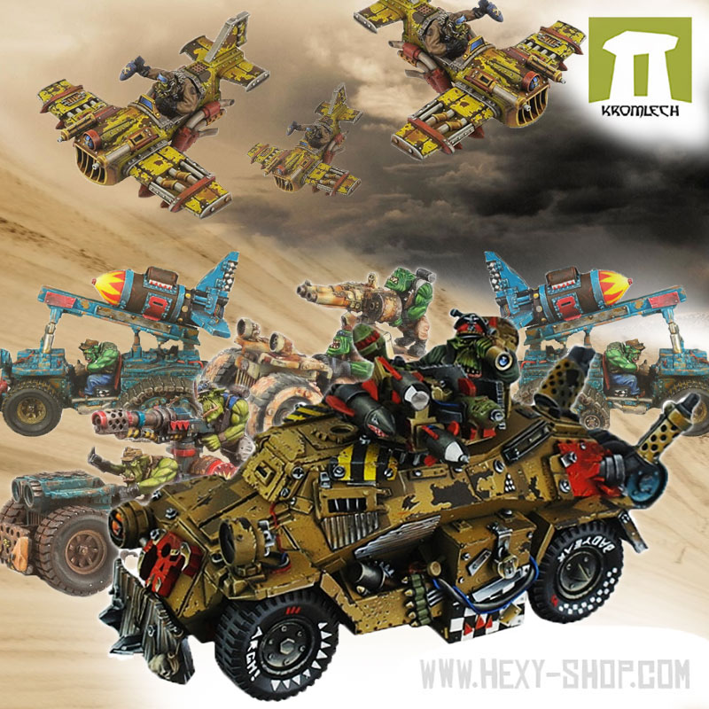 With a squeal of tires and the haze of smog – here comes “Orc Blitzkrieg 222 Assault Vehicle”. From Kromlech!