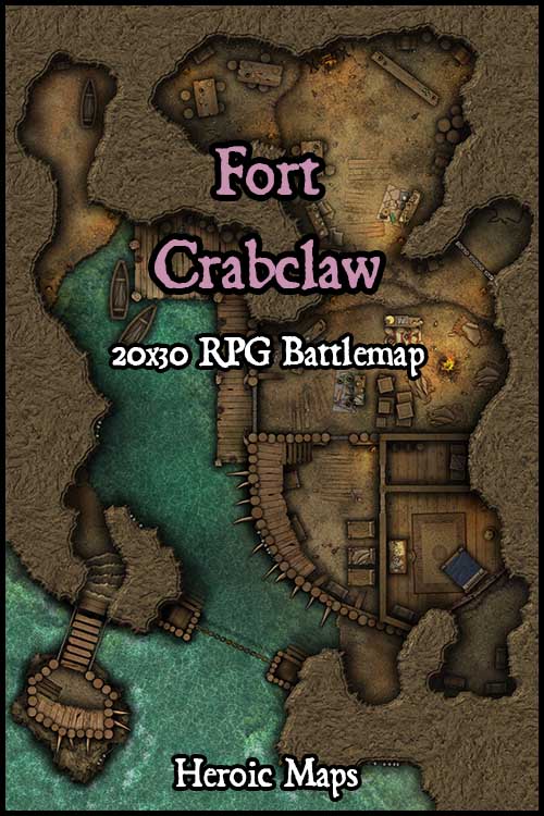 Heroic Maps – Fort Crabclaw RPG Battlemap