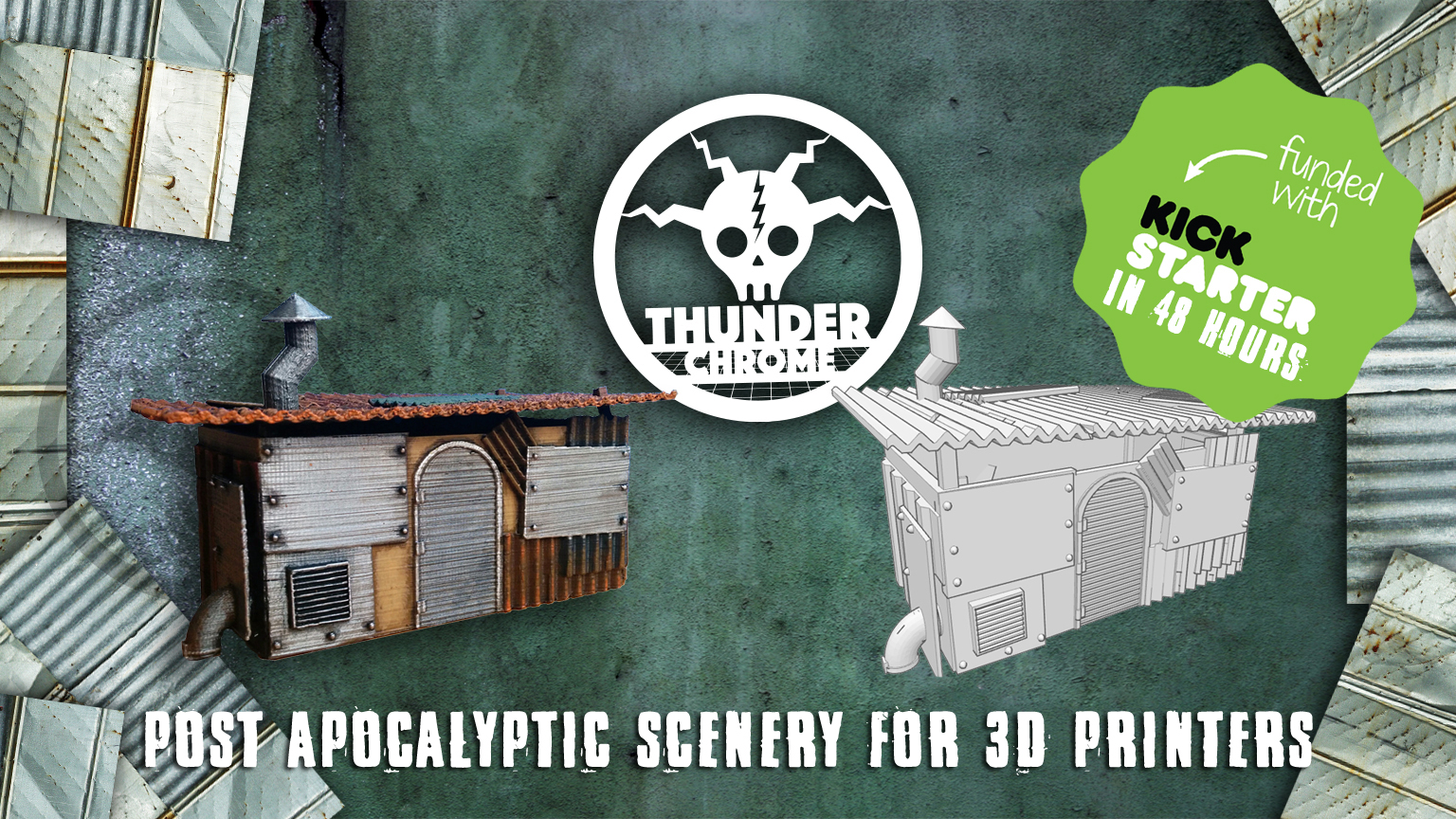 Thunder Chrome: post apocalyptic scenery for 3D printers