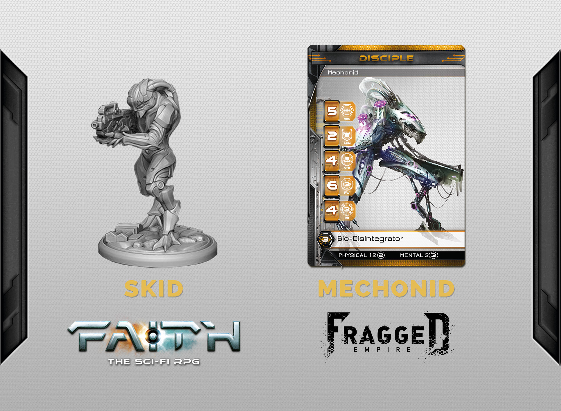 Cross promotion: FAITH and Fragged Empire share DNA to create new Miniature and NPC Card