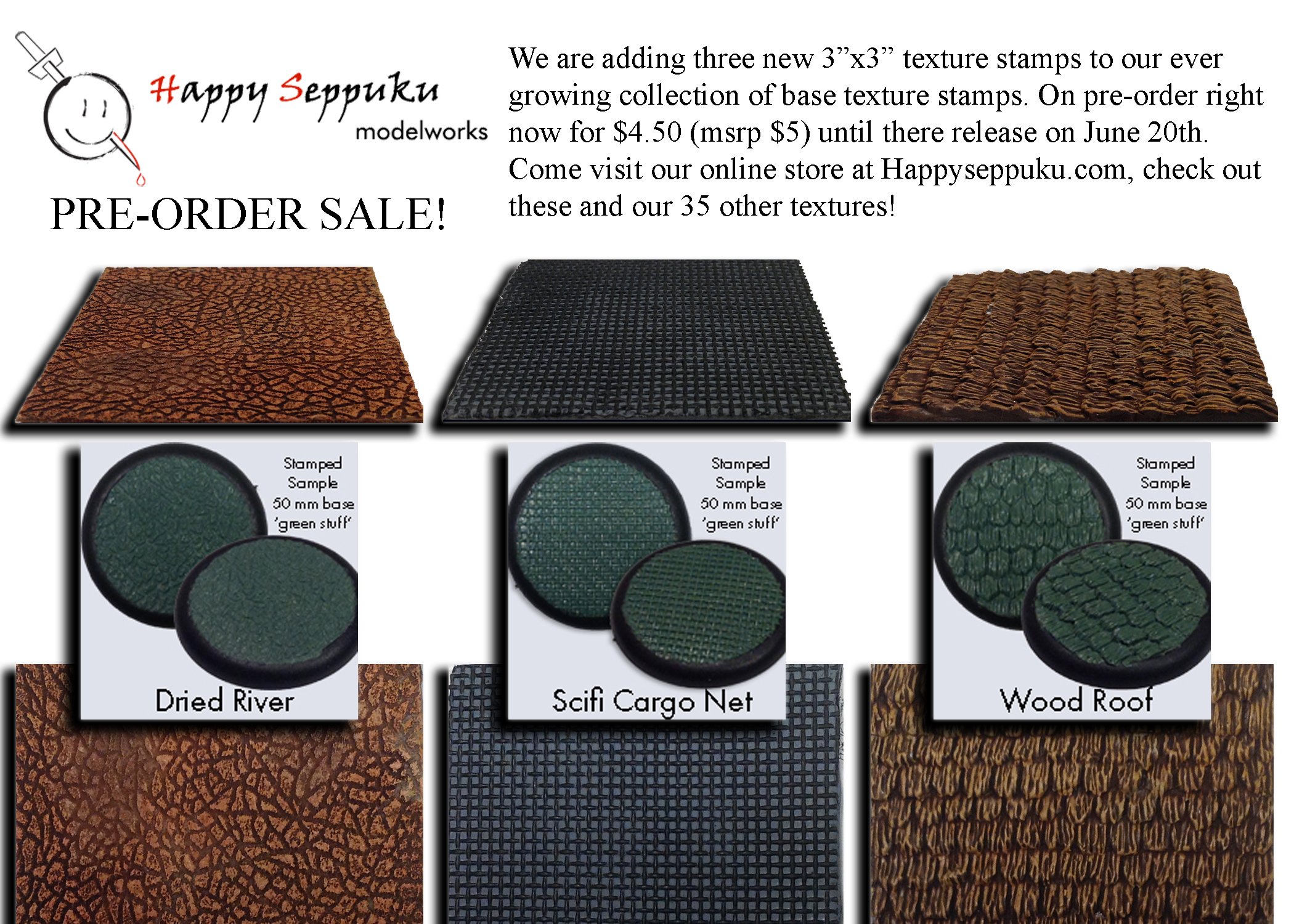 Three New Texture Stamps from HAPPY SEPPUKU