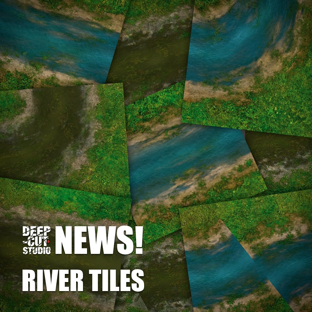 Deep-Cut Studio releases river tiles on mousepad material