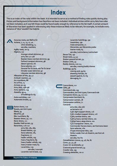Antares: Index now available