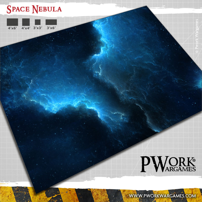 Space Nebula: Pwork Wargames Sci-Fi gaming mat