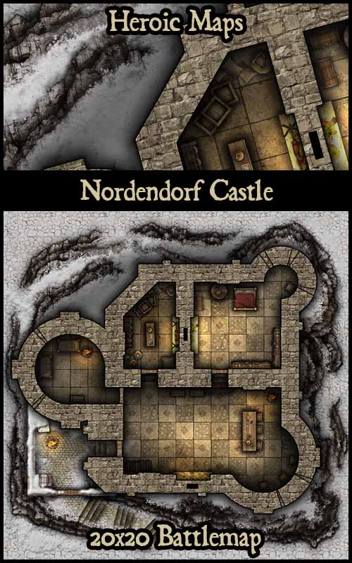 Heroic Maps – Nordendorf winter town and castle