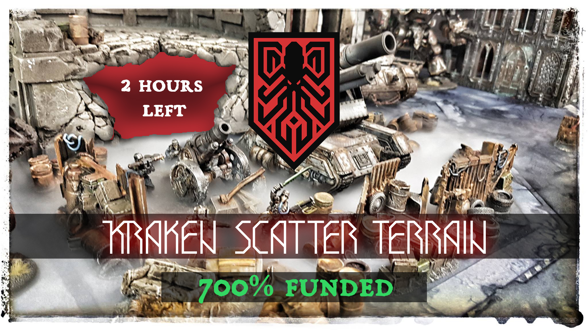 Last 2 hours of our scatter terrain Kickstarter
