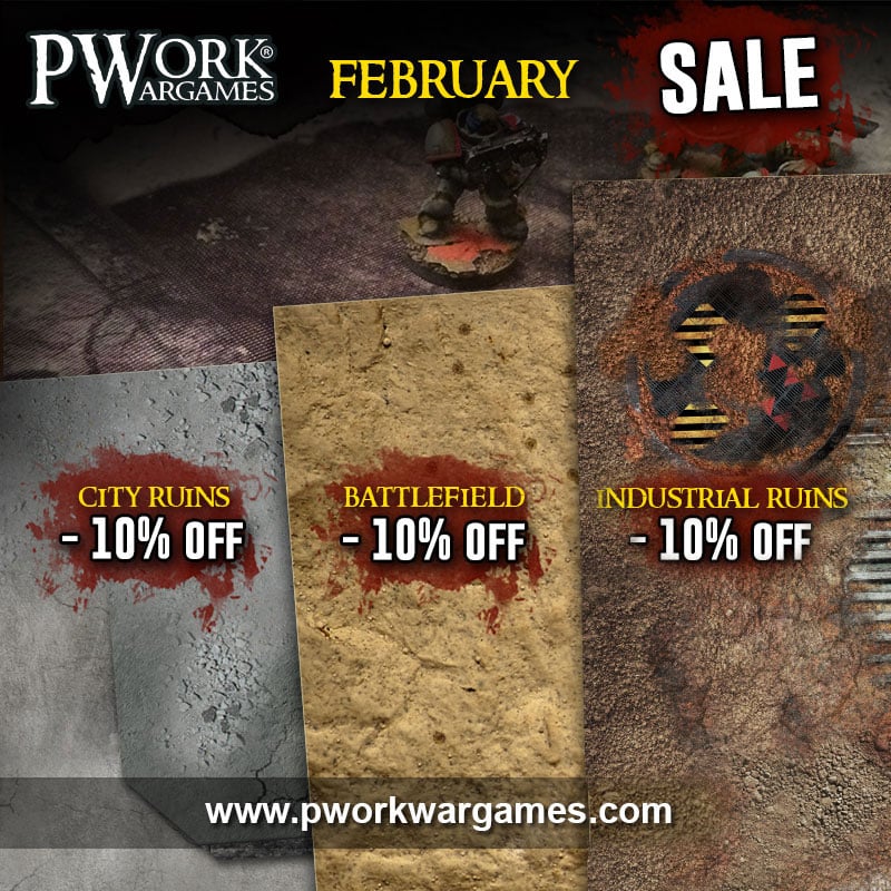 Pwork Wargames February 2017 Sale! 10% discount!