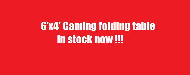 6’x4′ Gaming folding table in stock now !