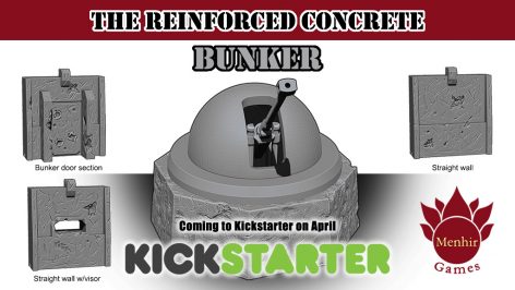 Menhir Games: The Reinforced Concrete Bunker Kickstarter 3D printable terrain