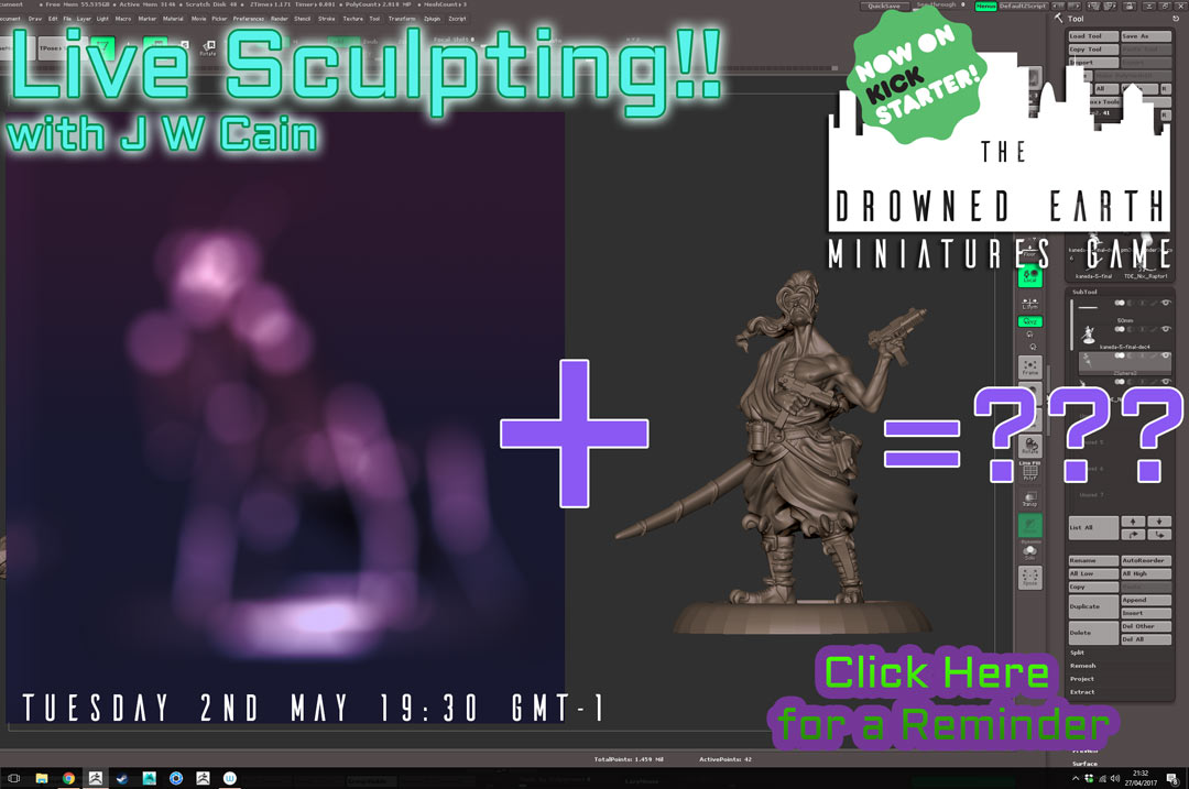 Livestreaming Sculpting with The Drowned Earth!