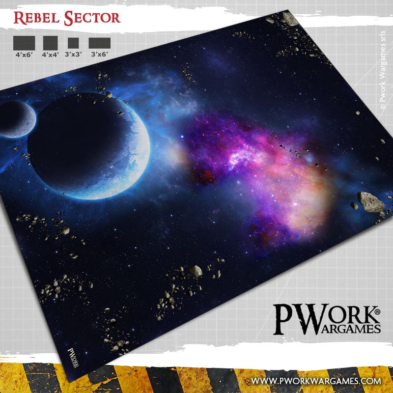 Rebel Sector: Pwork Wargames science fiction gaming mat