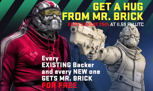 Get a hug from Mr.Brick for free
