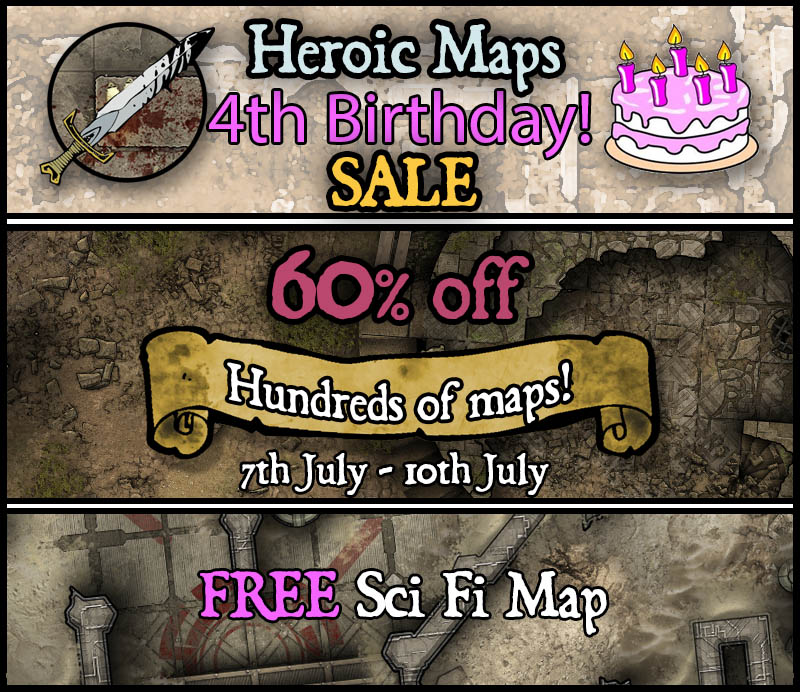 Heroic Maps – 4th Birthday Sale