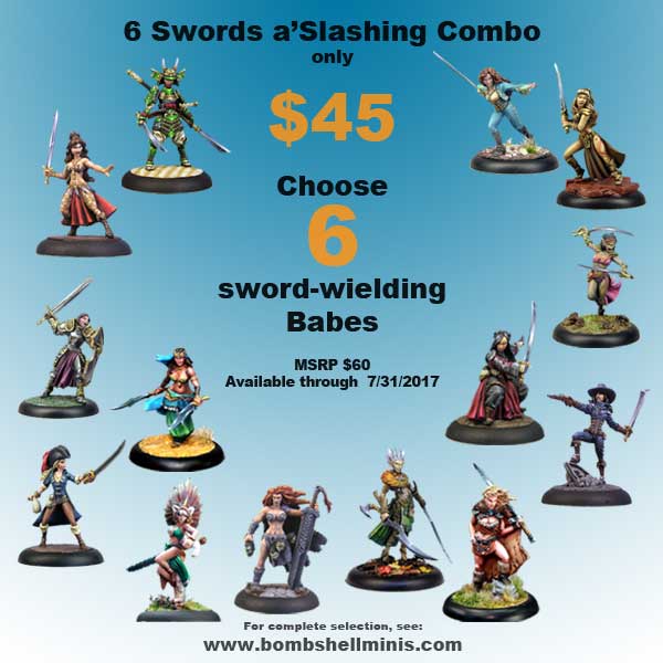Pick Six Sword Babes in July