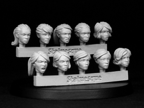 SMA301 Heroic Scale Female Heads available again at 10% off!