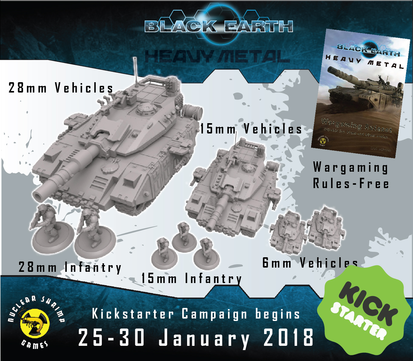 Black Earth : Heavy Metal kickstarter campaign launches on 25-30 January 2018
